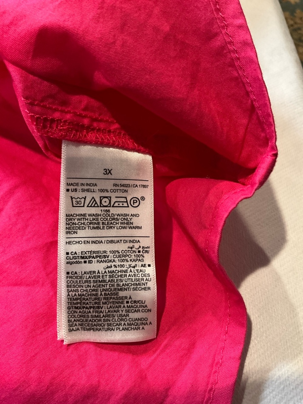 Old Navy Hot Pink Button-Down Boyfriend Shirt Size 3X - Picture 4 of 7